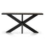 1.6m Console Table - Textured Espresso Black