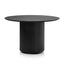 1.2m Round Wooden Dining Table - Black