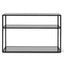 1.2m Grey Glass Console Table - Black Base