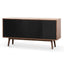 1.6m Sideboard Buffet Unit - Walnut with Black Doors