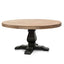 1.6m Round Dining Table - Natural in Black Base