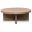 100cm Round Coffee Table - Natural-Thick Base