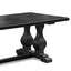 Elm Wood Dining Table 2.4m - Full Black