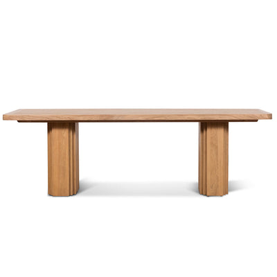 2.4m Elm Dining Table - Natural