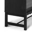 Black Bar Cabinet - Flute Glass Doors