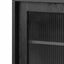 Black Bar Cabinet - Flute Glass Doors