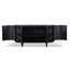 1.7m Black Elm Sideboard - Rattan Doors