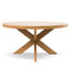 1.5m Round Wooden Dining Table - Distress Natural
