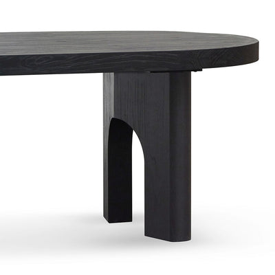 2.8m oval dining table - Black