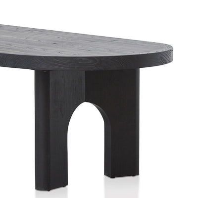 2.8m oval dining table - Black