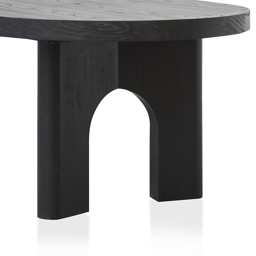 2.8m oval dining table - Black