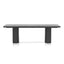 2.4m Elm Dining Table - Full Black