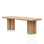 2.4m Elm Dining Table - Light Natural