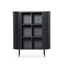 1.18 (H) Wooden Storage Cabinet - Full Black