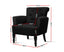 Artiss French Lorraine Chair Retro Wing - Black