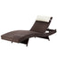 Gardeon Outdoor Wicker Sun Lounge - Brown