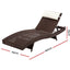 Gardeon Outdoor Wicker Sun Lounge - Brown