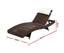 Gardeon 2PC Sun Lounge Wicker Lounger Outdoor Furniture Beach Chair Garden Adjustable Brown