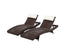 Gardeon 2PC Sun Lounge Wicker Lounger Outdoor Furniture Beach Chair Garden Adjustable Brown