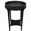 Cardin Round Side Table Black Oak