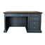 French Panel Black Oak Desk