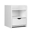 Artiss Bedside Table Drawer - White