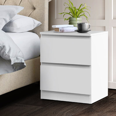 Bedside Table Cabinet Lamp Side Tables Drawers Nightstand Unit White