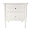 Faux Bamboo White Side Table