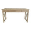 X Brace Desk Whitewashed Oak