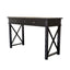 X Brace Black Oak Desk Small