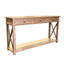 X Brace Console Table Natural Oak