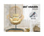 Gardeon Outdoor Egg Swing Chair Wicker Rattan Furniture Pod Stand Cushion Yellow