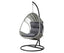 Gardeon Outdoor Egg Swing Chair Wicker Furniture Pod Stand Armrest Light Grey