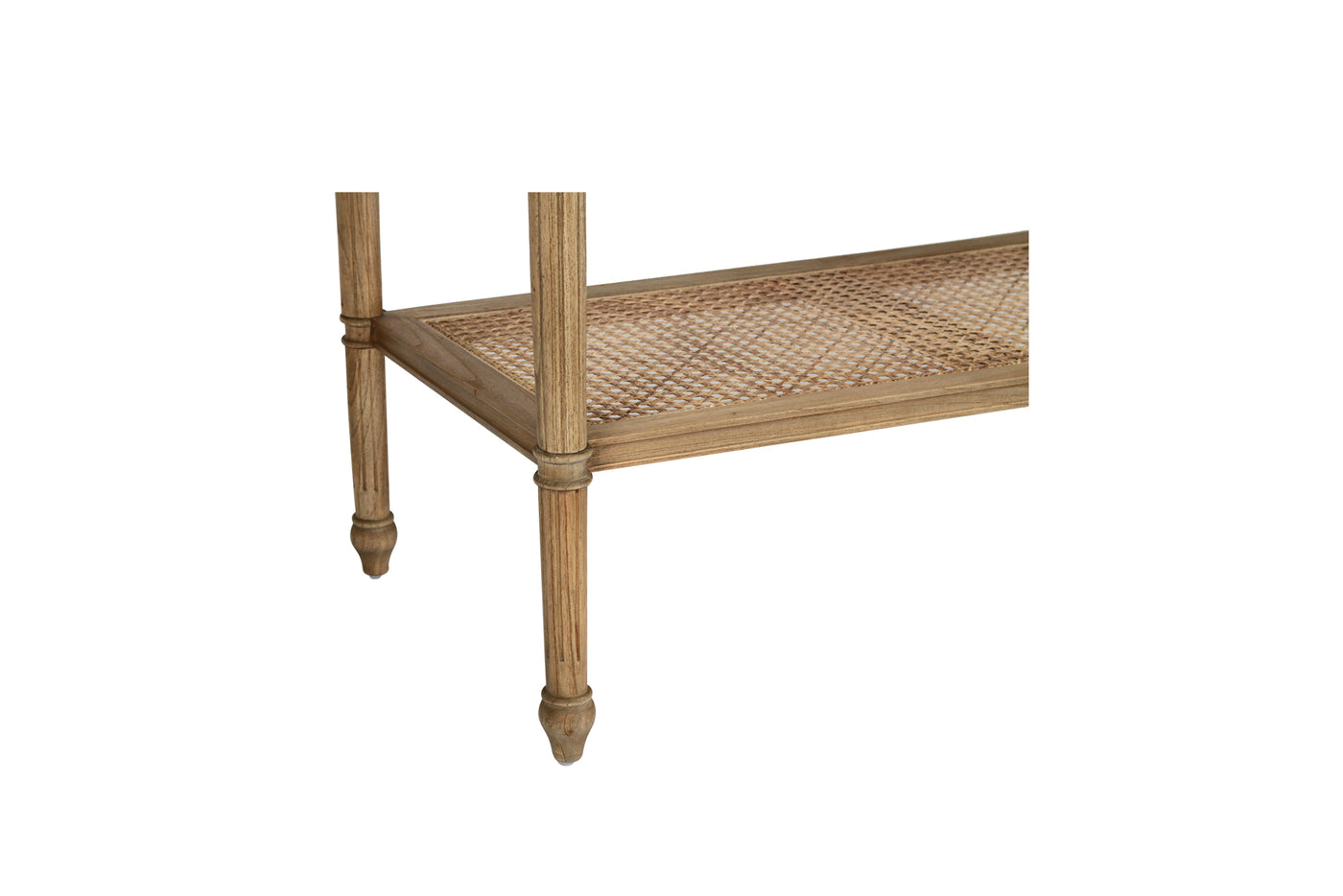 Daydream Cane Console Table - Weathered Oak - 100cm