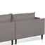 4 Seater Left Chaise Fabric Sofa - Graphite Grey