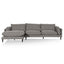 4 Seater Left Chaise Fabric Sofa - Graphite Grey