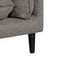 4 Seater Left Chaise Fabric Sofa - Graphite Grey