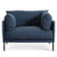 Fabric Arm Chair - Dark Blue