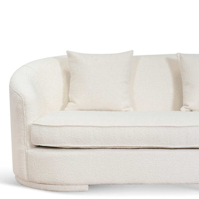 3 Seater Sofa - Ivory White Boucle