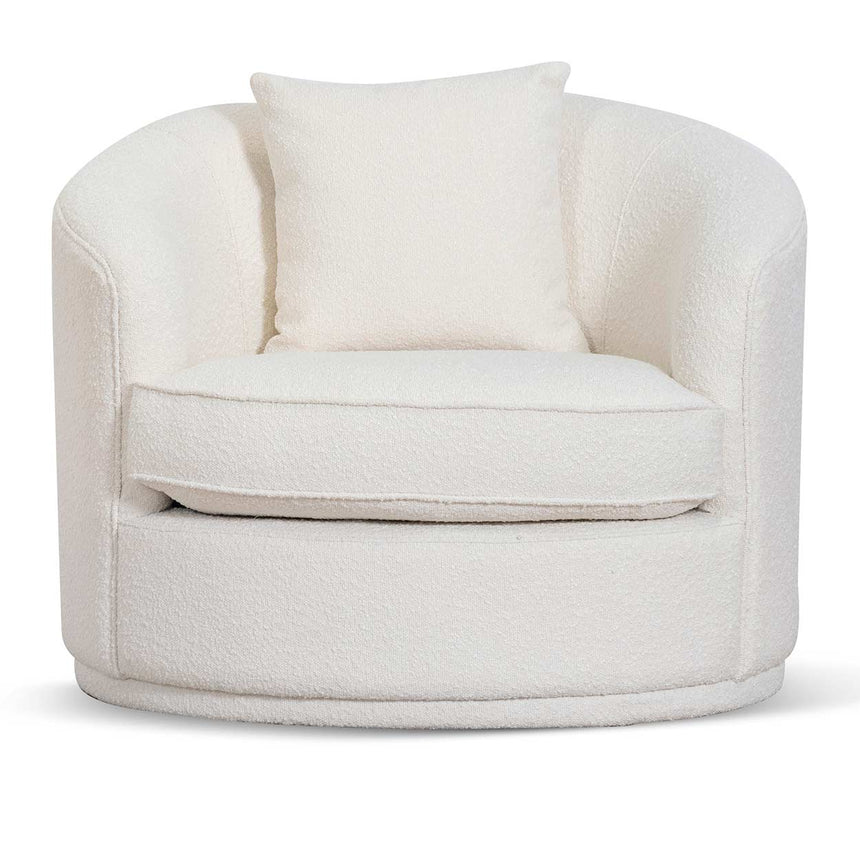 Armchair - Ivory White Boucle