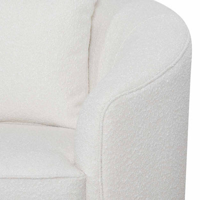 Armchair - Ivory White Boucle