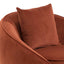 Velvet Armchair - Rustic Brown