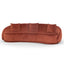 Velvet 3 Seater Sofa - Rustic Orange