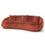 Velvet 3 Seater Sofa - Rustic Orange