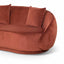 Velvet 3 Seater Sofa - Rustic Orange