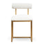 Ivory White Boucle Occasional Chair - Brushed Gold Base
