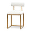Ivory White Boucle Occasional Chair - Brushed Gold Base