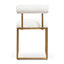 Ivory White Boucle Occasional Chair - Brushed Gold Base