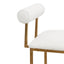 Ivory White Boucle Occasional Chair - Brushed Gold Base