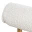 Ivory White Boucle Occasional Chair - Brushed Gold Base